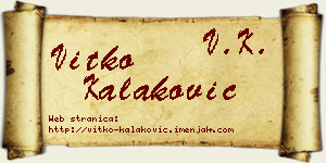 Vitko Kalaković vizit kartica